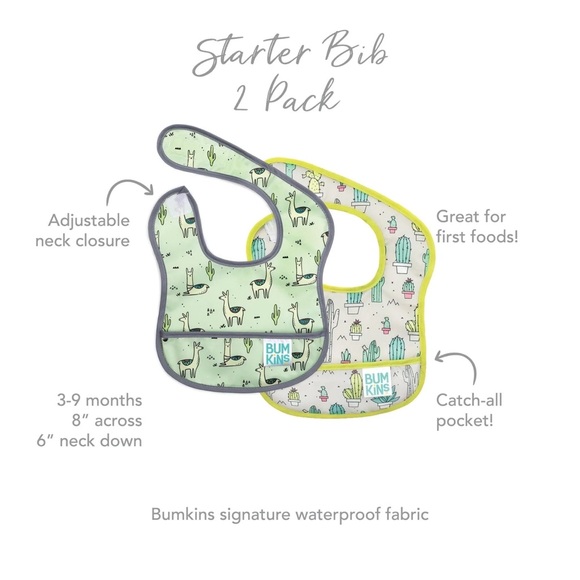 NWT. Bumpkins Start Bibs 2 pack - Picture 3 of 8